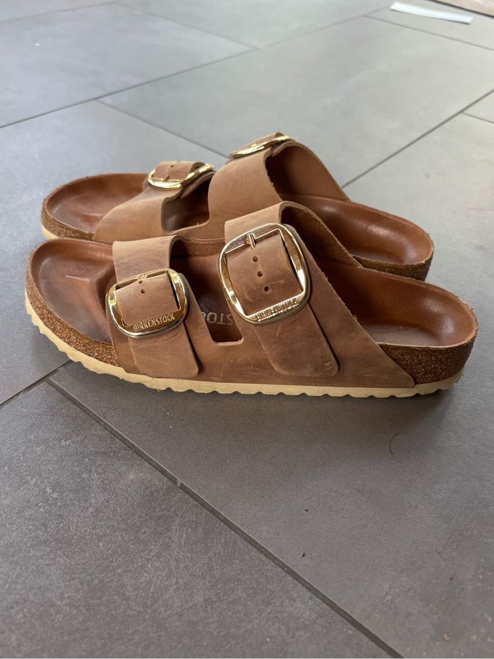 Birkenstock Arizona Big Buckle Oiled Leather in cognac size 9-9.5 (EU 40) - Picture 5 of 7
